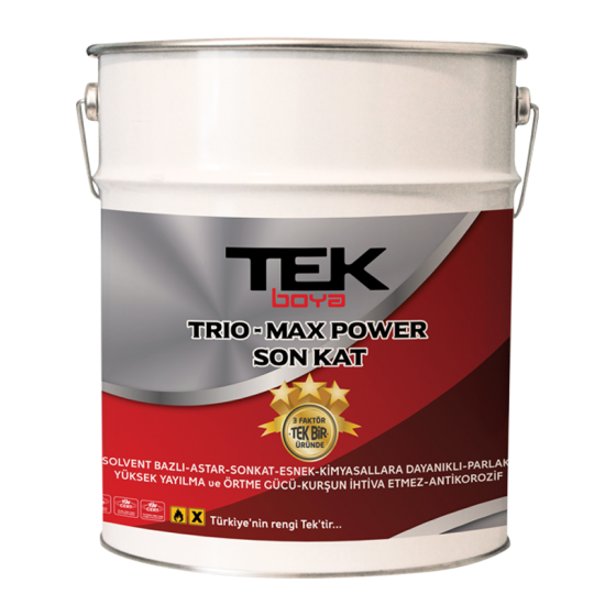 Tek Trio Max Power Son Kat Boya